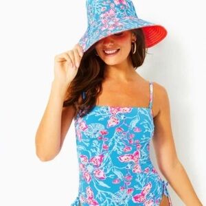Lilly Pulitzer Lorinda swimsuit and Hat